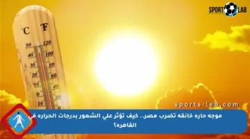 موجة حارة خانقة تضرب مصر.. كيف تؤثر على الشعور بدرجات الحرارة في القاهرة؟